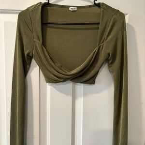 Garage cropped long sleeve shirt